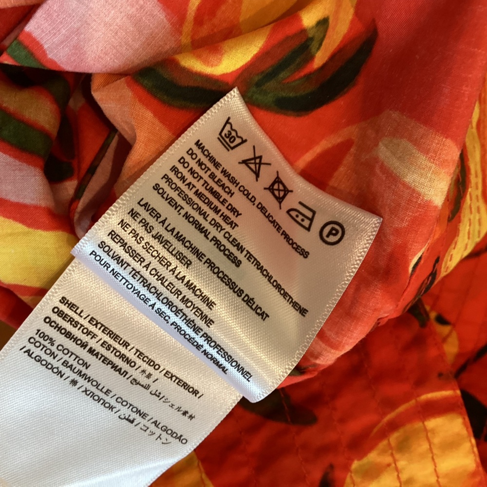 🍊FARM Rio Tiered Midi Skirt Flare Hem New XL Printed Orange Fruit Anthropologie - Picture 15 of 15